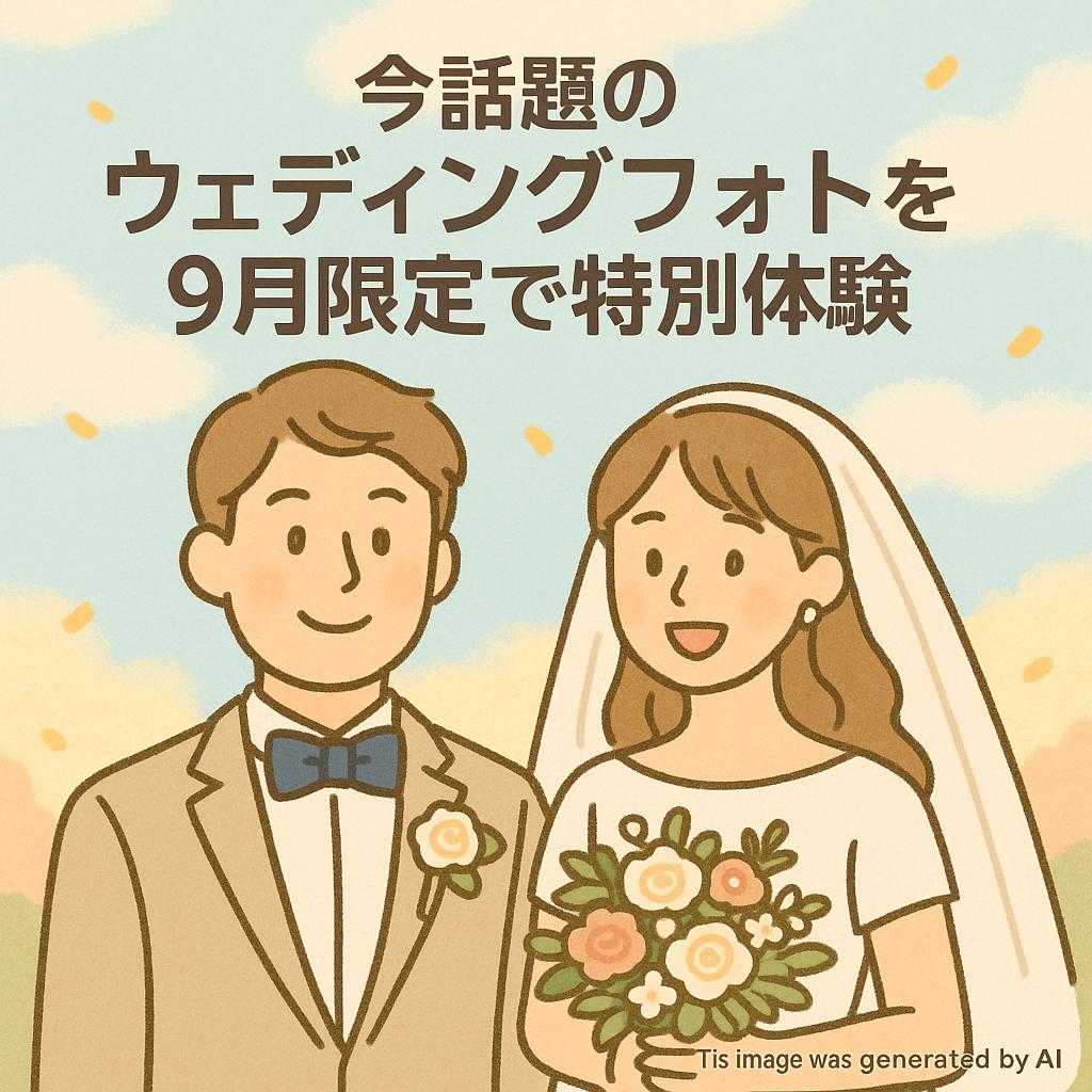今話題のウェディングフォトを9月限定で特別体験