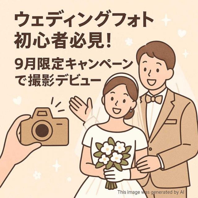 ウェディングフォト初心者必見！9月限定キャンペーンで撮影デビュー