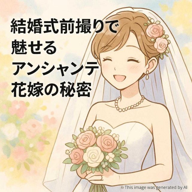 結婚式前撮りで魅せるアンシャンテ花嫁の秘密