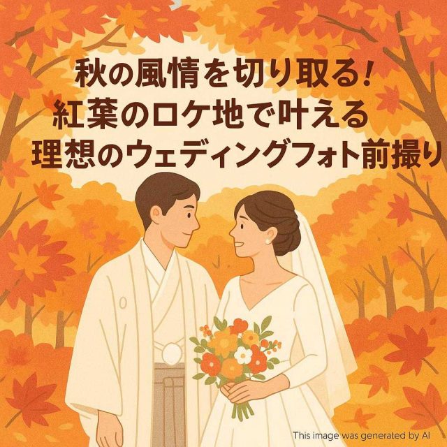 秋の風情を切り取る！紅葉のロケ地で叶える理想のウェディングフォト前撮り