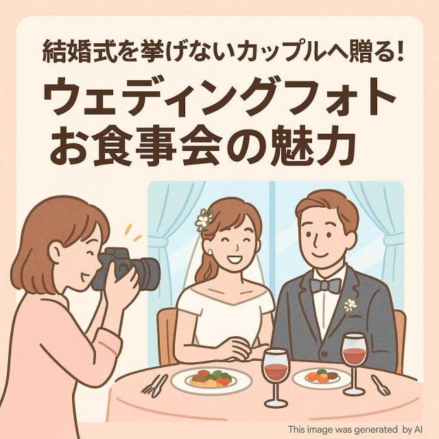 結婚式を挙げないカップルへ贈る！ウェディングフォトお食事会の魅力