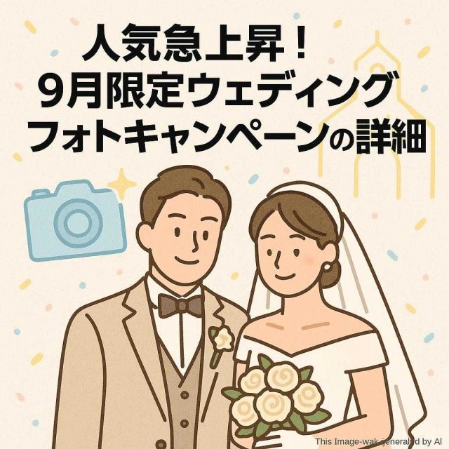 人気急上昇！9月限定ウェディングフォトキャンペーンの詳細