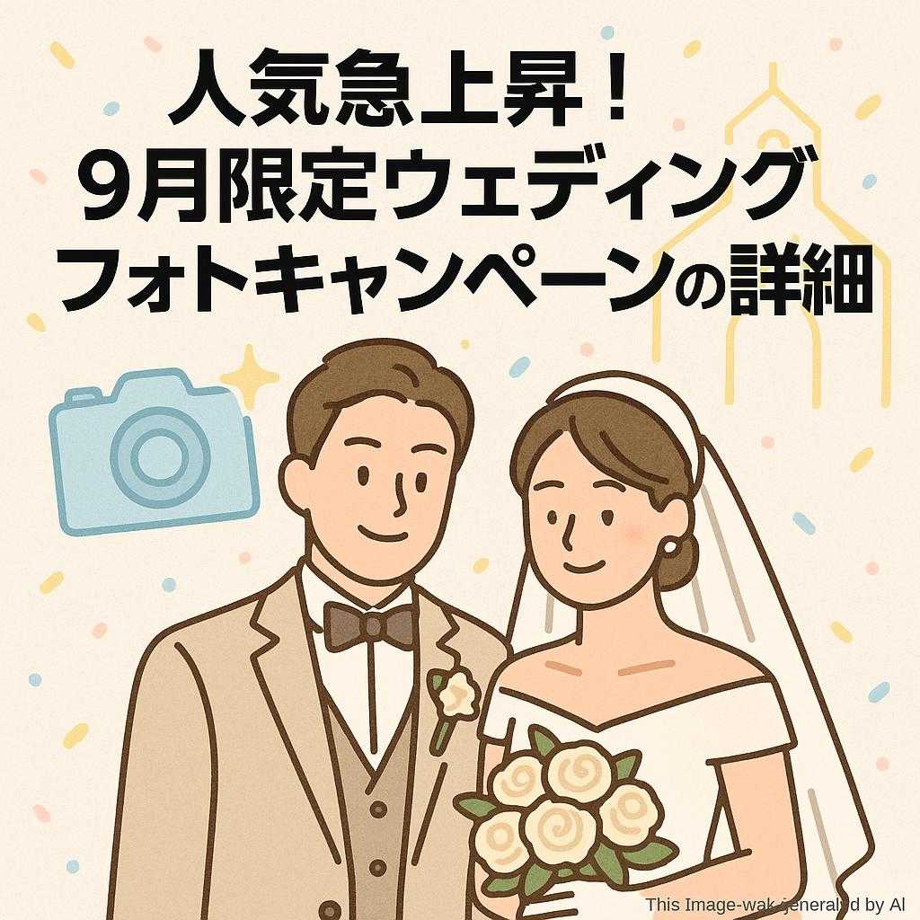 人気急上昇！9月限定ウェディングフォトキャンペーンの詳細