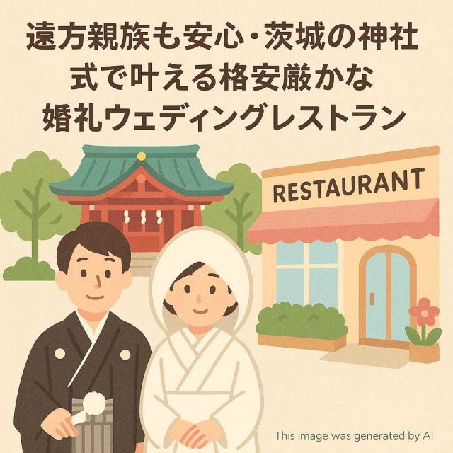 遠方親族も安心・茨城の神社式で叶える格安厳かな婚礼ウェディングレストラン