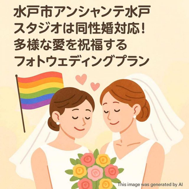 水戸市アンシャンテ水戸スタジオは同性婚対応！多様な愛を祝福するフォトウェディングプラン
