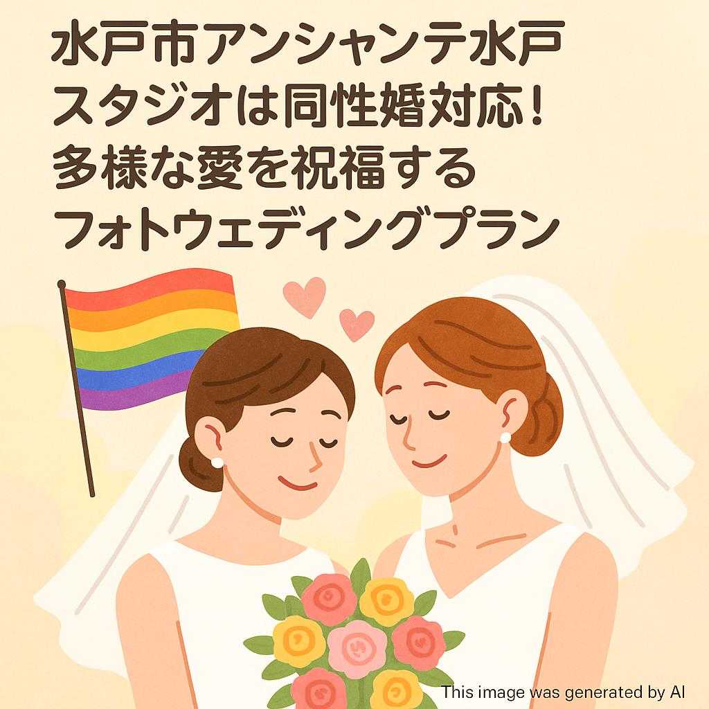 水戸市アンシャンテ水戸スタジオは同性婚対応！多様な愛を祝福するフォトウェディングプラン