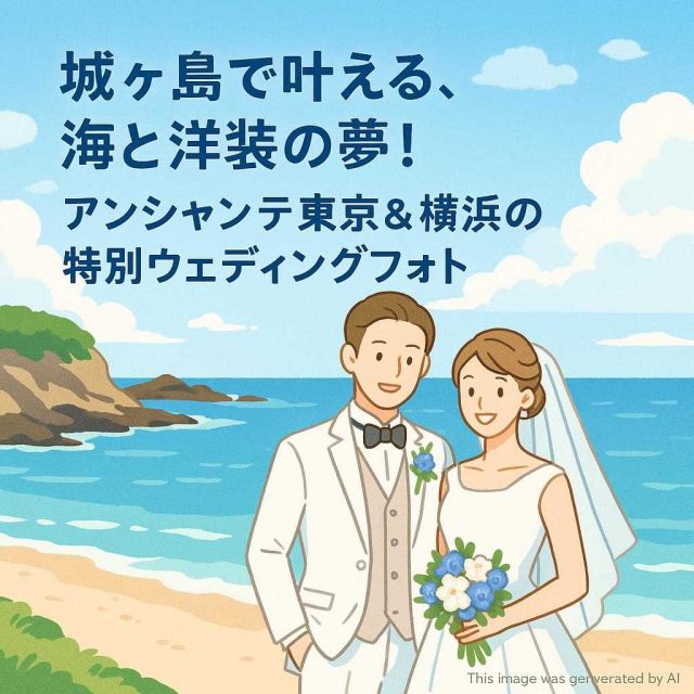 城ヶ島で叶える、海と洋装の夢！アンシャンテ東京＆横浜の特別ウェディングフォト