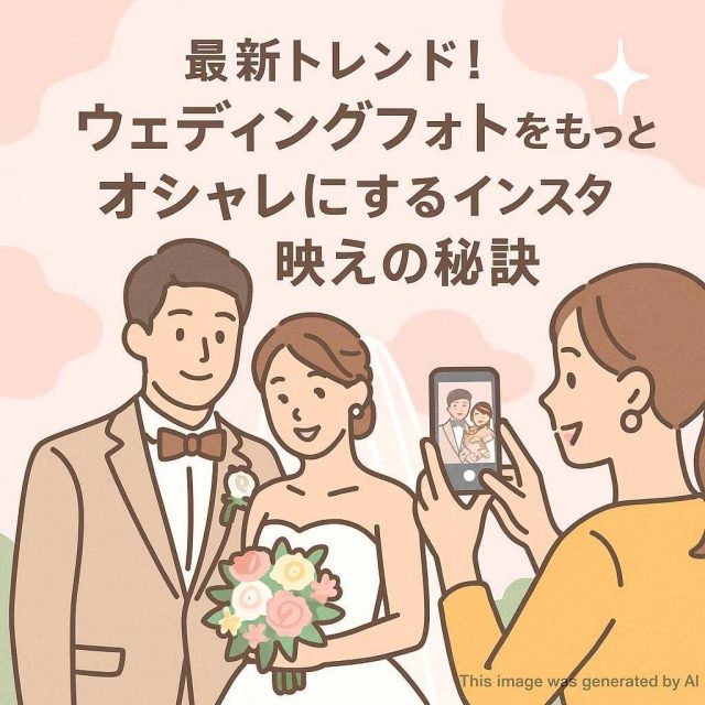 最新トレンド！ウェディングフォトをもっとオシャレにするインスタ映えの秘訣