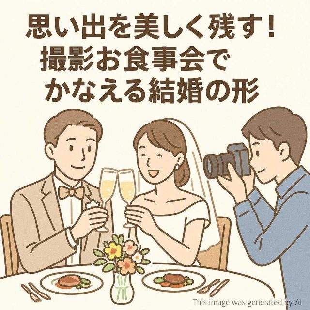 思い出を美しく残す！撮影お食事会でかなえる結婚の形