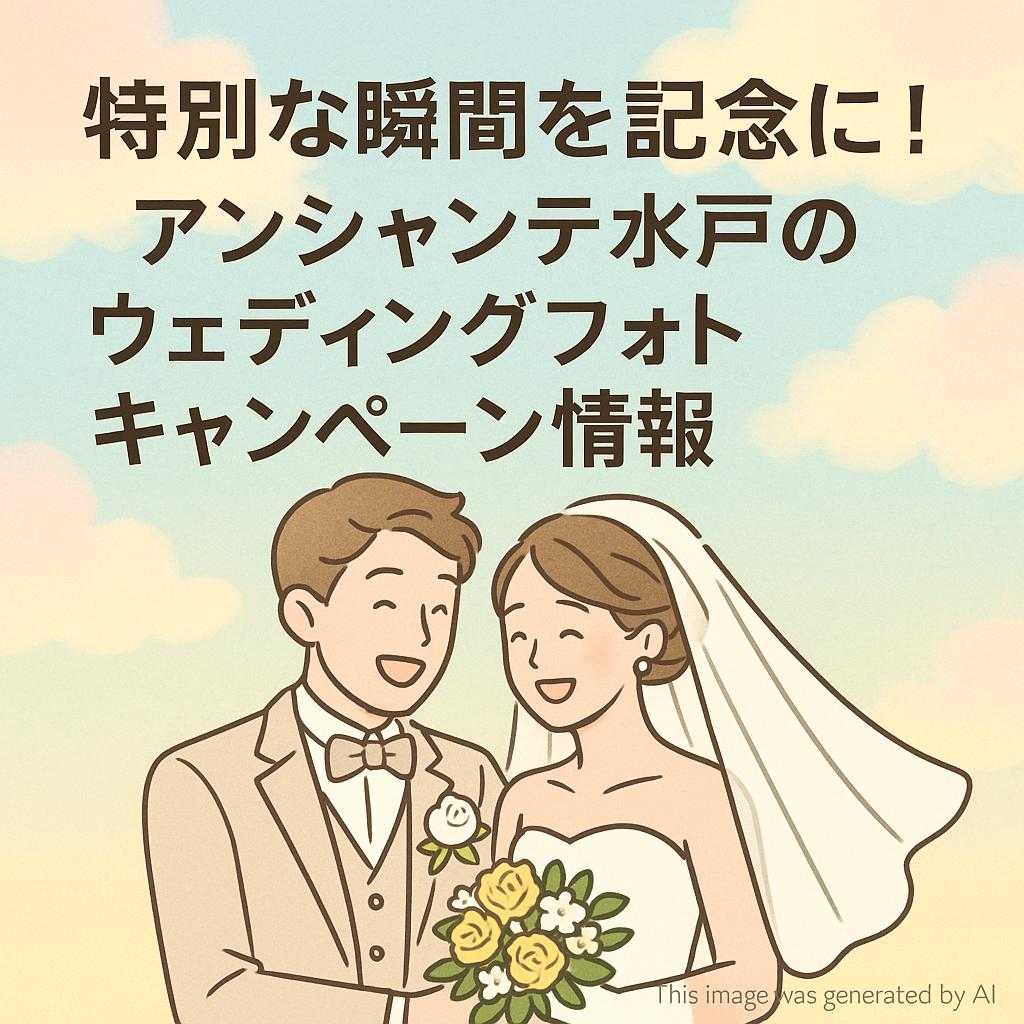 特別な瞬間を記念に！アンシャンテ水戸のウェディングフォトキャンペーン情報