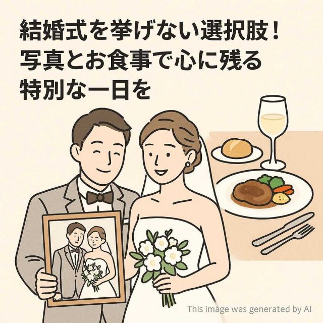 結婚式を挙げない選択肢！写真とお食事で心に残る特別な一日を