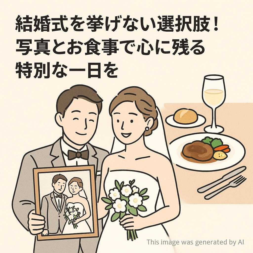 結婚式を挙げない選択肢！写真とお食事で心に残る特別な一日を