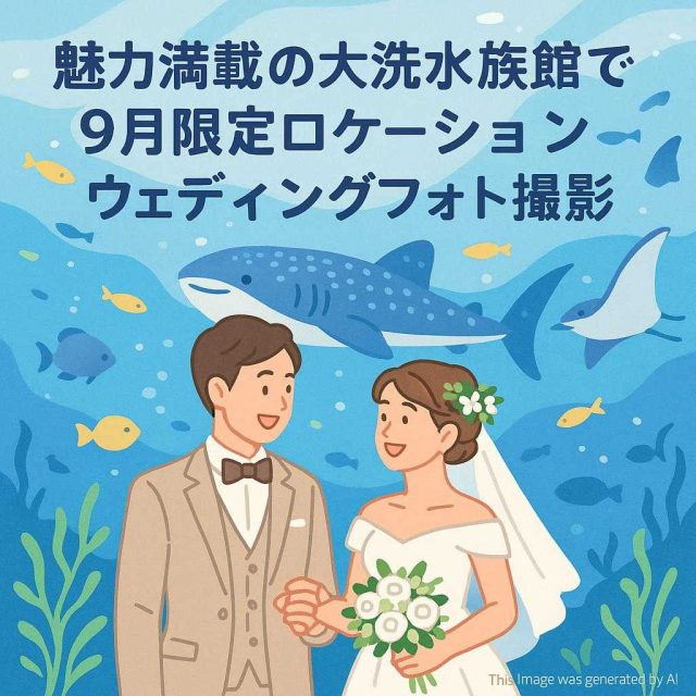 魅力満載の大洗水族館で9月限定ロケーションウェディングフォト撮影