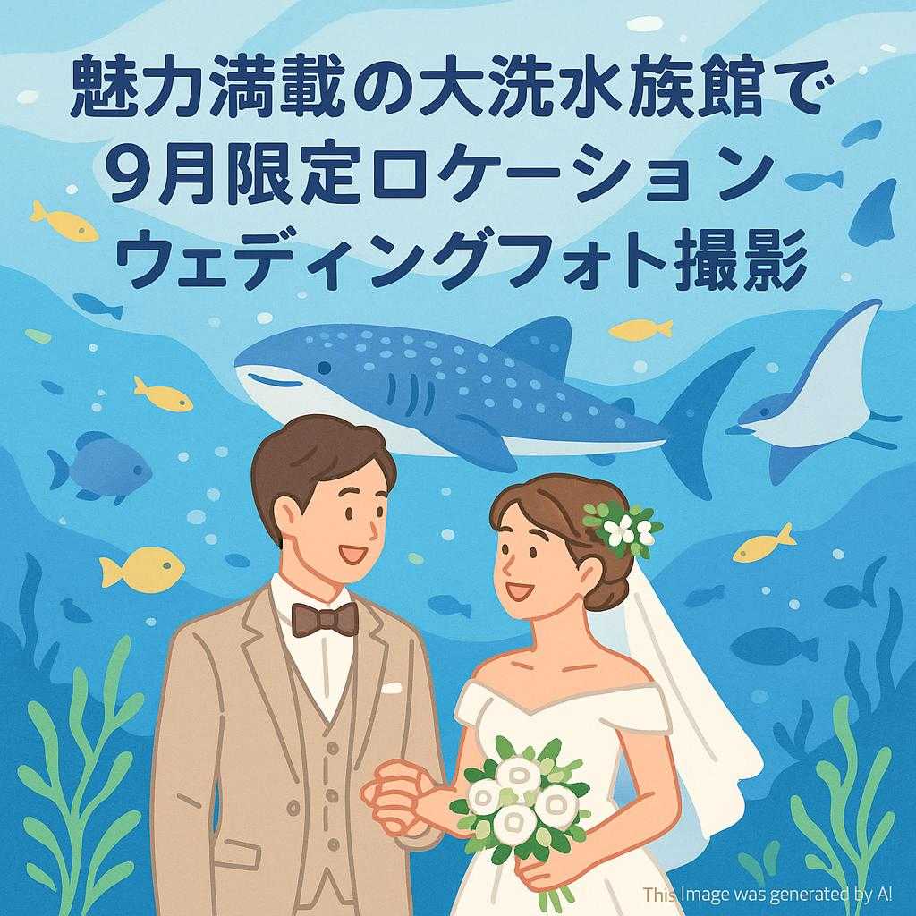 魅力満載の大洗水族館で9月限定ロケーションウェディングフォト撮影