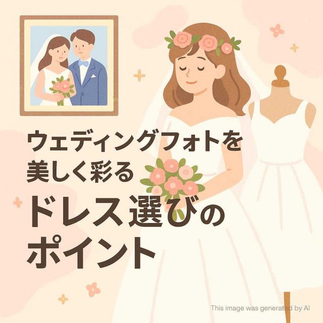 ウェディングフォトを美しく彩るドレス選びのポイント