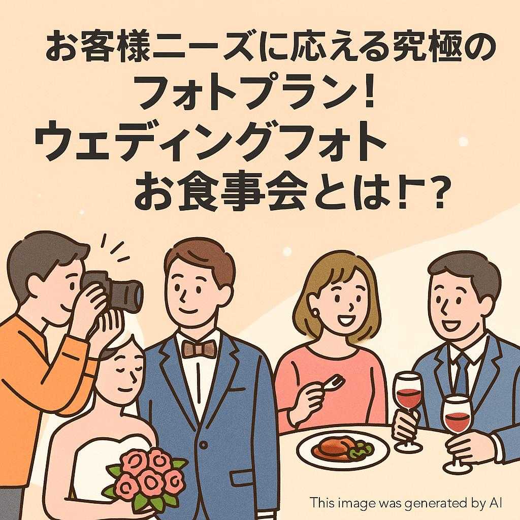 お客様ニーズに応える究極のフォトプラン！ウェディングフォトお食事会とは？