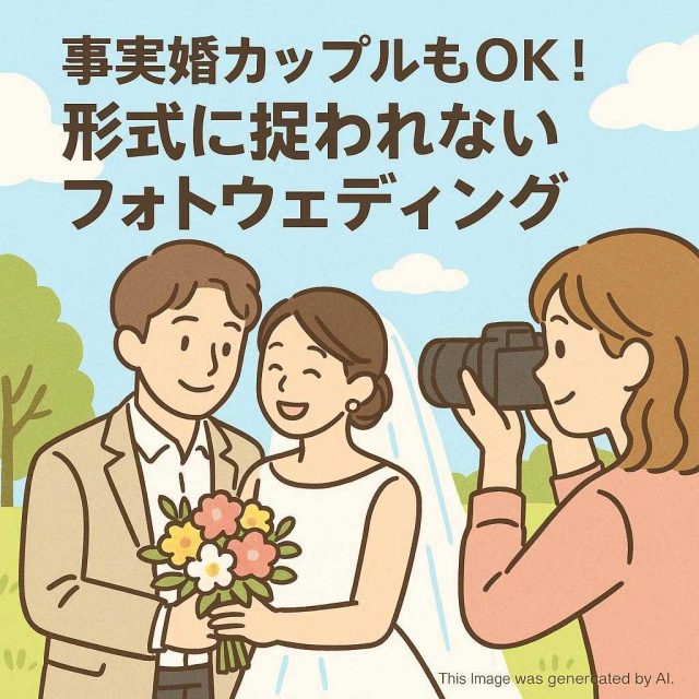 事実婚カップルもOK！形式に捉われないフォトウェディング