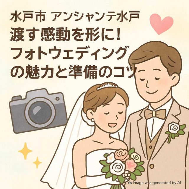水戸市アンシャンテ水戸 渡す感動を形に！フォトウェディングの魅力と準備のコツ
