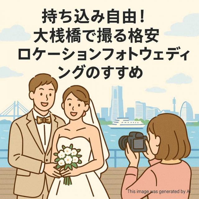 持ち込み自由！大桟橋で撮る格安ロケーションフォトウェディングのすすめ