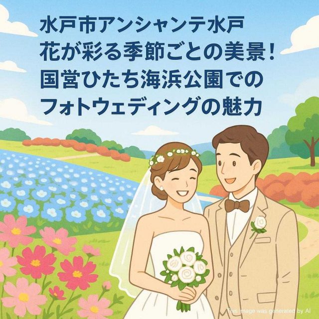 水戸市アンシャンテ水戸 花が彩る季節ごとの美景！国営ひたち海浜公園でのフォトウェディングの魅力