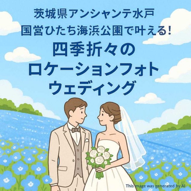 茨城県アンシャンテ水戸 国営ひたち海浜公園で叶える！四季折々のロケーションフォトウェディング