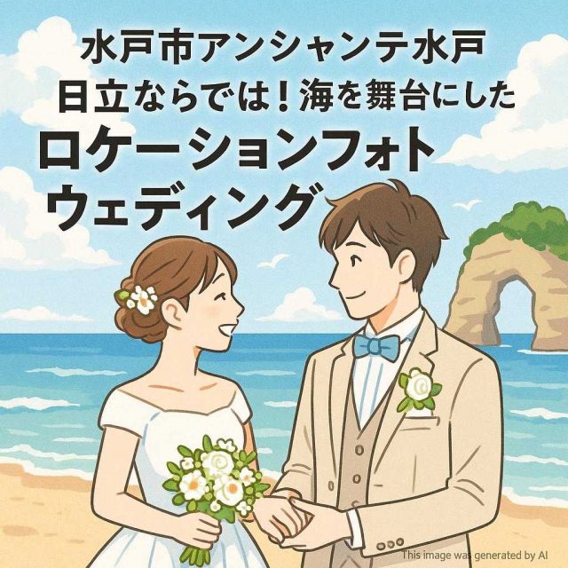 水戸市アンシャンテ水戸 日立ならでは！海を舞台にしたロケーションフォトウェディング