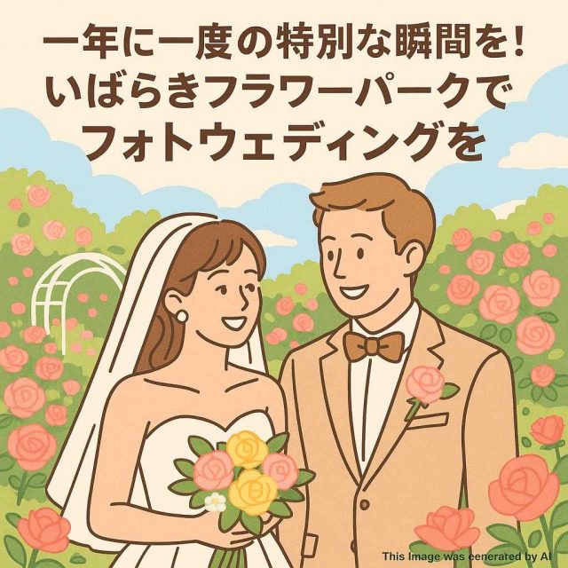 一年に一度の特別な瞬間を! いばらきフラワーパークでフォトウェディングを