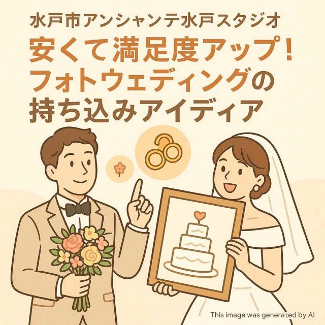 水戸市アンシャンテ水戸スタジオ 安くて満足度アップ！フォトウェディングの持ち込みアイディア