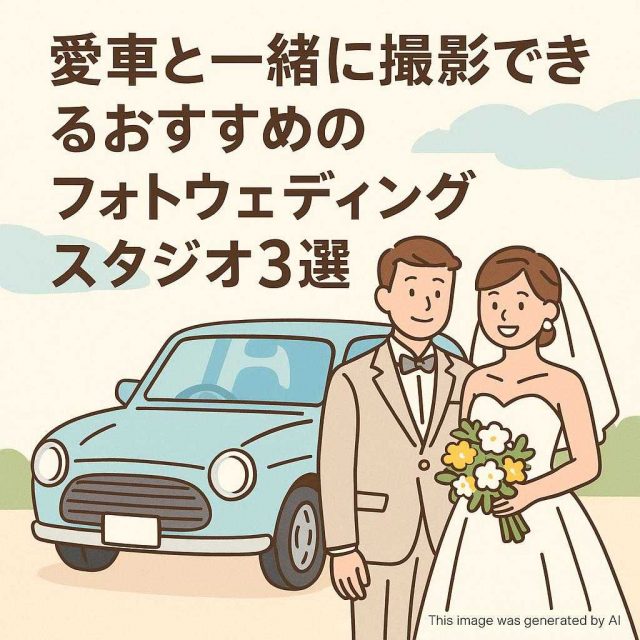 愛車と一緒に撮影できるおすすめのフォトウェディングスタジオ3選