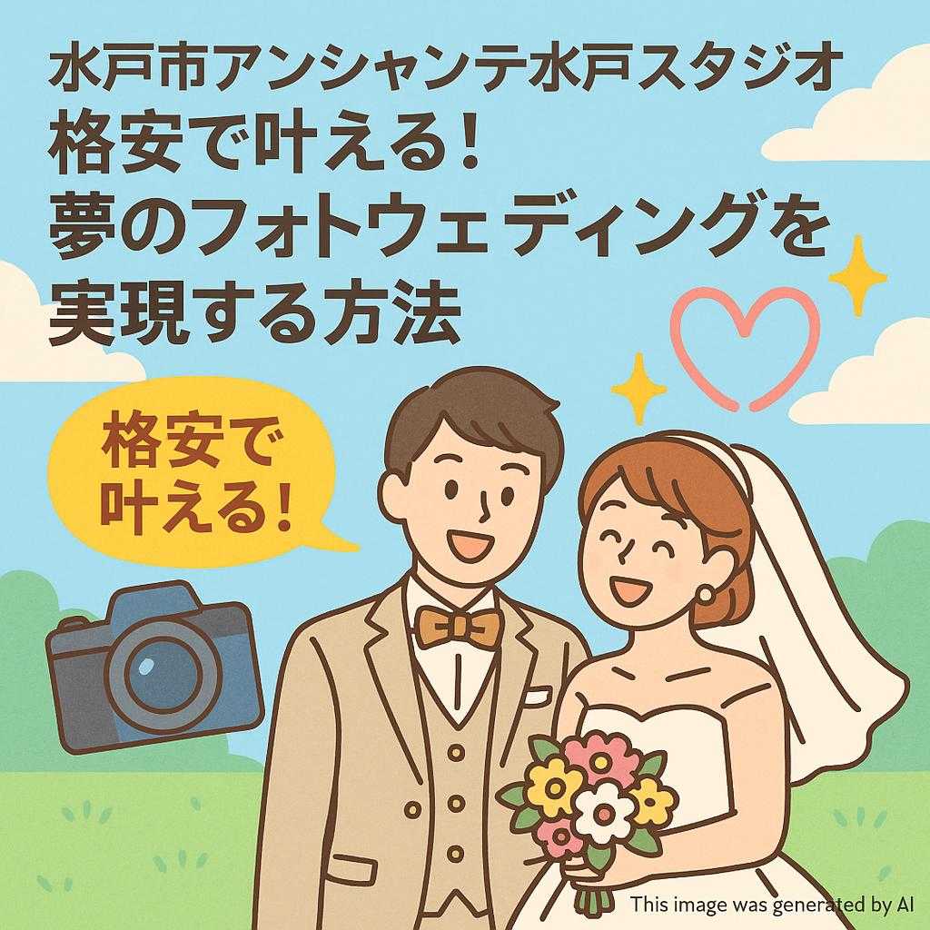水戸市アンシャンテ水戸スタジオ格安で叶える！夢のフォトウェディングを実現する方法