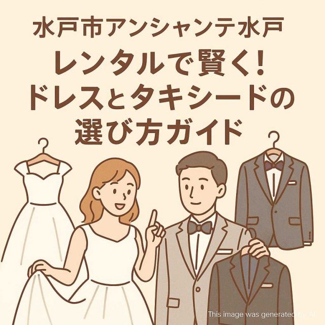 水戸市アンシャンテ水戸 レンタルで賢く！ドレスとタキシードの選び方ガイド