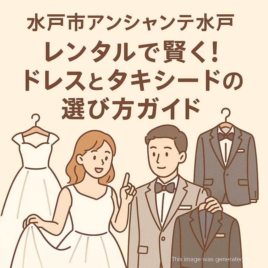 水戸市アンシャンテ水戸 レンタルで賢く！ドレスとタキシードの選び方ガイド