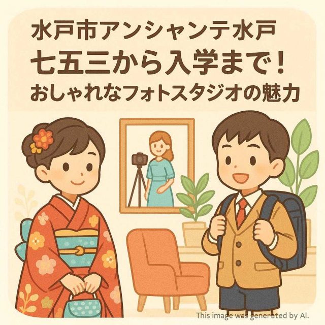 水戸市アンシャンテ水戸 七五三から入学まで！おしゃれなフォトスタジオの魅力