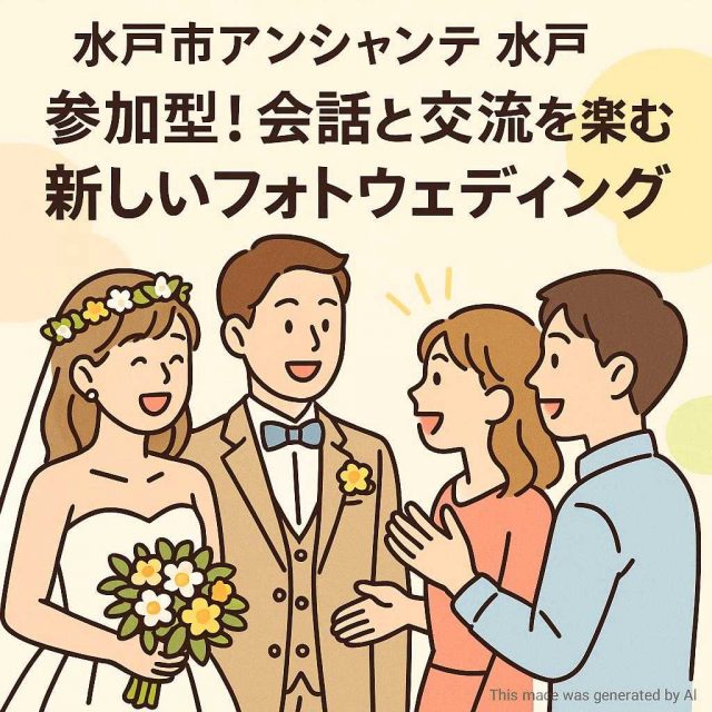 水戸市アンシャンテ水戸 参加型！会話と交流を楽しむ新しいフォトウェディング