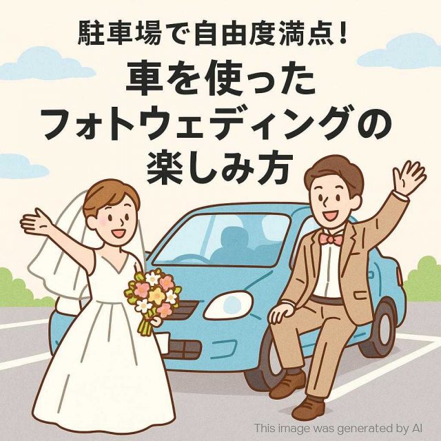 駐車場で自由度満点！車を使ったフォトウェディングの楽しみ方
