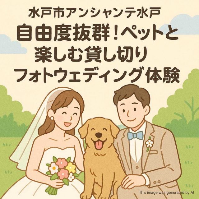 水戸市アンシャンテ水戸 自由度抜群！ペットと楽しむ貸し切りフォトウェディング体験