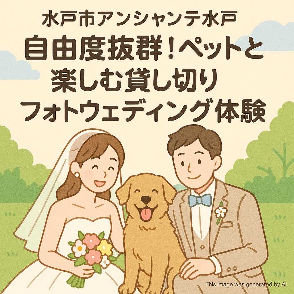 水戸市アンシャンテ水戸 自由度抜群！ペットと楽しむ貸し切りフォトウェディング体験