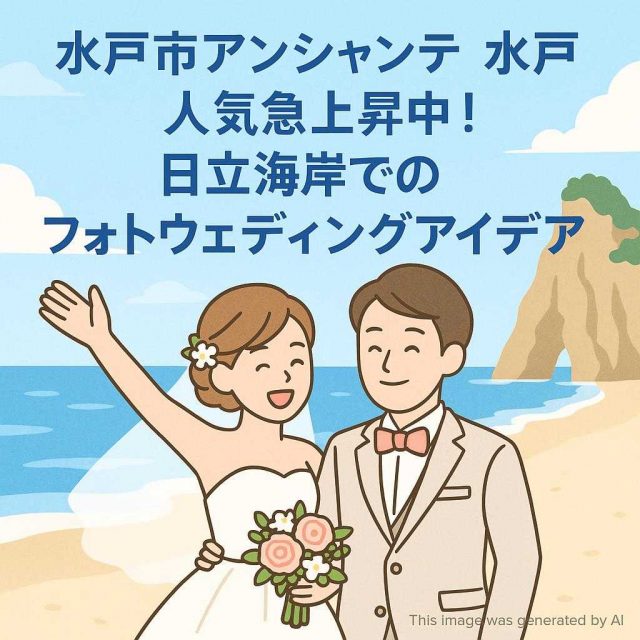 水戸市アンシャンテ水戸 人気急上昇中！日立海岸でのフォトウェディングアイデア