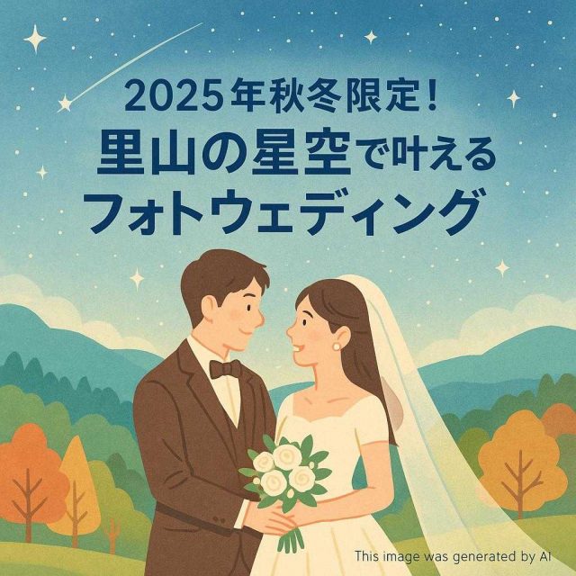 2025年秋冬限定！里山の星空で叶えるフォトウェディング