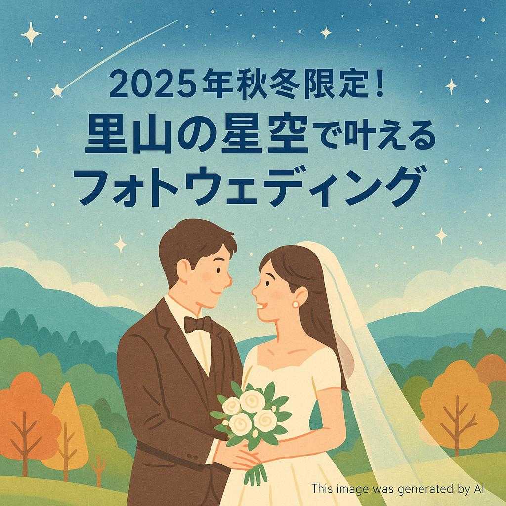 2025年秋冬限定！里山の星空で叶えるフォトウェディング
