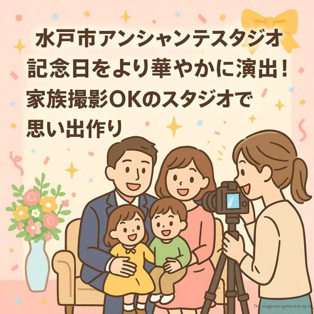 水戸市アンシャンテスタジオ 記念日をより華やかに演出！家族撮影OKのスタジオで思い出作り