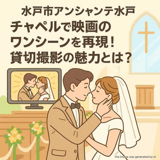 水戸市アンシャンテ水戸 チャペルで映画のワンシーンを再現！貸切撮影の魅力とは？