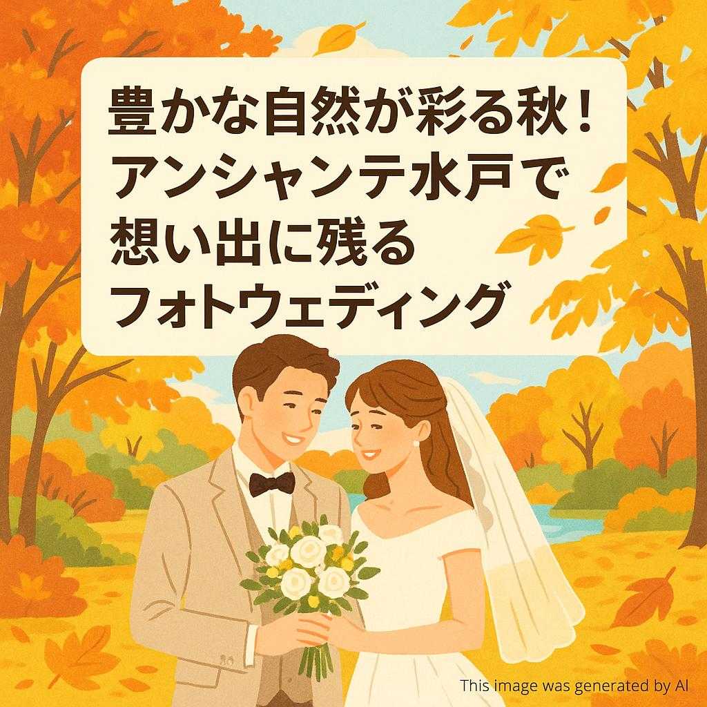 豊かな自然が彩る秋！アンシャンテ水戸で想い出に残るフォトウェディング