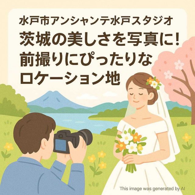 水戸市アンシャンテ水戸スタジオ 茨城の美しさを写真に！前撮りにぴったりなロケーション地