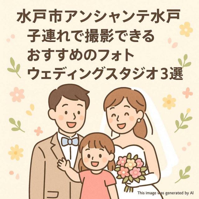 水戸市アンシャンテ水戸子連れで撮影できるおすすめのフォトウェディングスタジオ3選