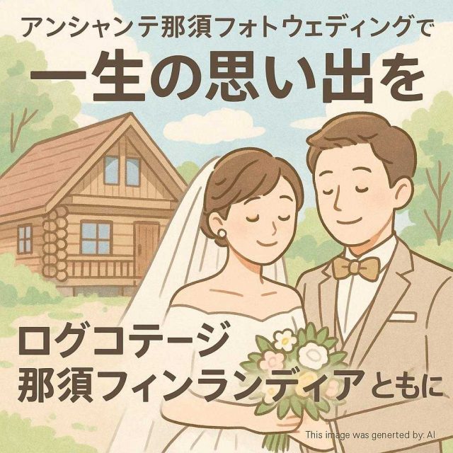 アンシャンテ那須フォトウェディングで一生の思い出をログコテージ那須フィンランディアと共に