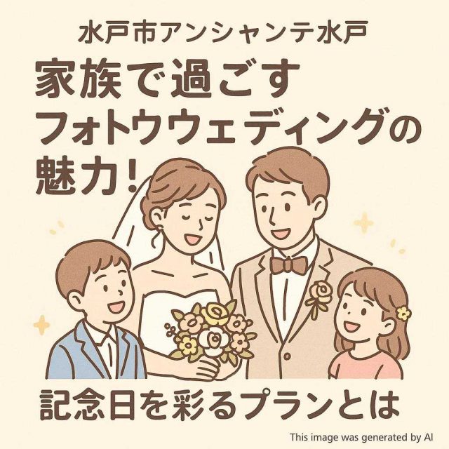 水戸市アンシャンテ水戸 家族で過ごすフォトウェディングの魅力！記念日を彩るプランとは
