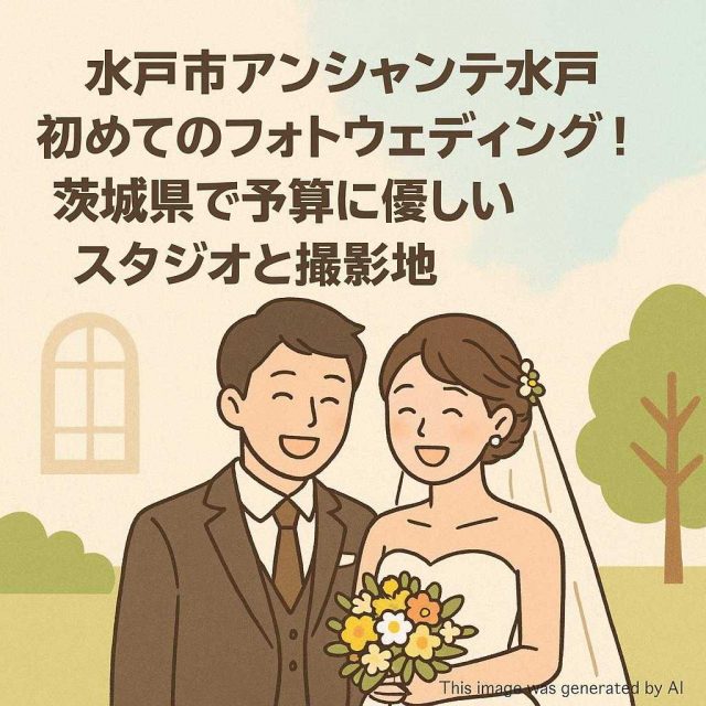 水戸市アンシャンテ水戸 初めてのフォトウェディング！茨城県で予算に優しいスタジオと撮影地