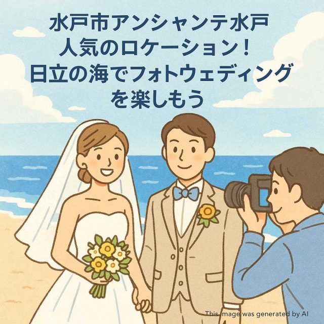 水戸市アンシャンテ水戸 人気のロケーション！日立の海でフォトウェディングを楽しもう