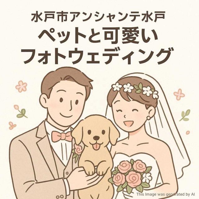 水戸市アンシャンテ水戸 ペットと可愛いフォトウェディング